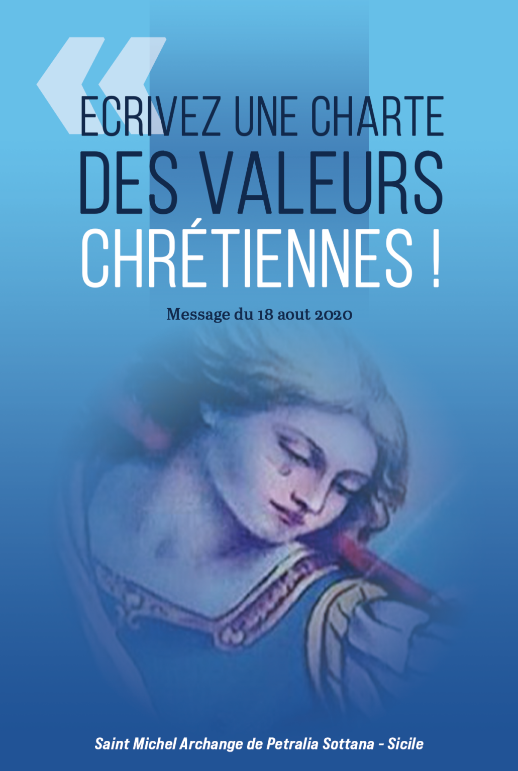 Carte A – Charte des valeurs Chrétiennes – Éditions Saint Jean